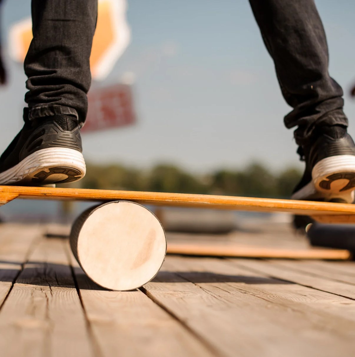 Wobble Board Balance - Planche d'équilibre en bois pour enfants,