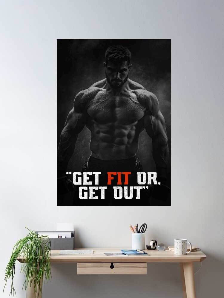 Home Gym Yes Or No - Affiche sur toile de motivation pour