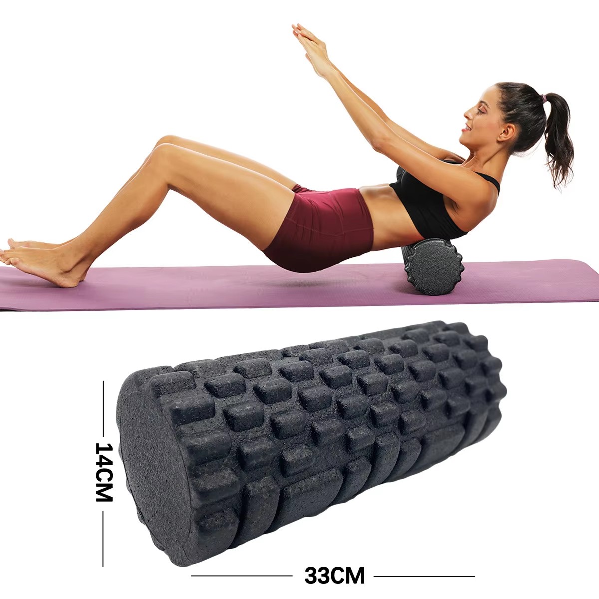 Home Gym Gym Equipment - 30/33cm Fitness rouleau de mousse Yoga