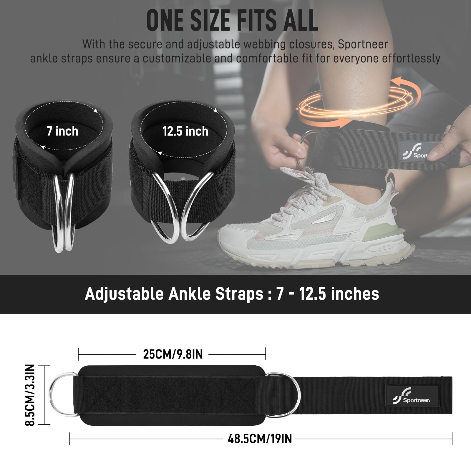 Sportneer – sangles de chevill - Home Gym Equipment Amazon avis et prix